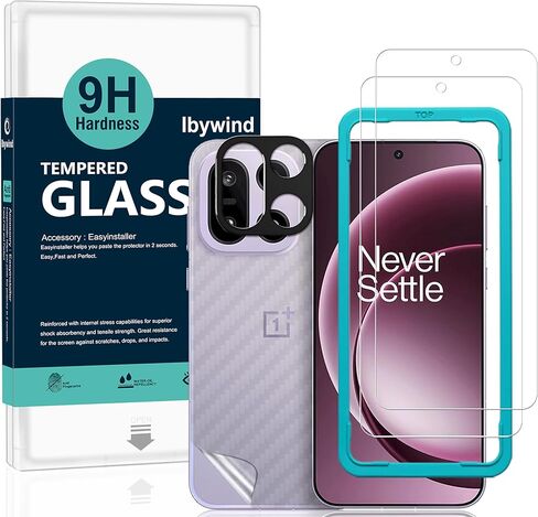 Ibywind for OnePlus 15 5G Screen Protector,2 Pack,9H Hardness Tempered Glass and Camera Lens Protector,with Alignment Frame,Full Coverage,Bubble Free,Fingerprint Unlock,Scratch Resistant in Saudi Arabia