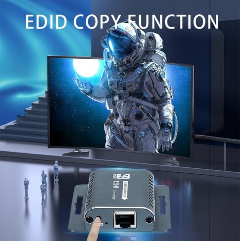 HDMI Extender 400FT/120M with POC 1080P@60Hz 3D HDMI Repeater HDMI to RJ45 to HDMI Extender Converter by UTP Cat5e/6/7 OFC Cable with 5V Power Adapter,Support EDID in Saudi Arabia