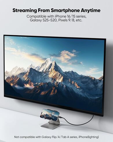 كابل USB C إلى HDMI بطول 2 قدم، كابل USB قصير من النوع C إلى HDMI 2.0 [4K@60 هرتز، عالي السرعة] سلك شاشة مجدول متوافق مع Thunderbolt 5/4/3، MacBook Pro Air/Mac Mini/iPad/iPhone17/16، Galaxy S25 in Kuwait
