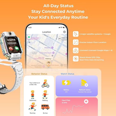 imoo Watch Phone X10 4G Kids Smart Watch with GPS Tracker & Dual Flip Cameras – IP68 Waterproof Smartwatch Phone for Kids Video Call, SOS, School Mode, and Mood Monitoring-Pink in Saudi Arabia