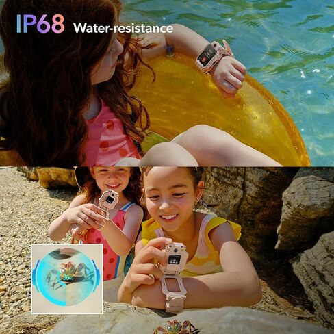 imoo Watch Phone X10 4G Kids Smart Watch with GPS Tracker & Dual Flip Cameras – IP68 Waterproof Smartwatch Phone for Kids Video Call, SOS, School Mode, and Mood Monitoring-Pink in Saudi Arabia