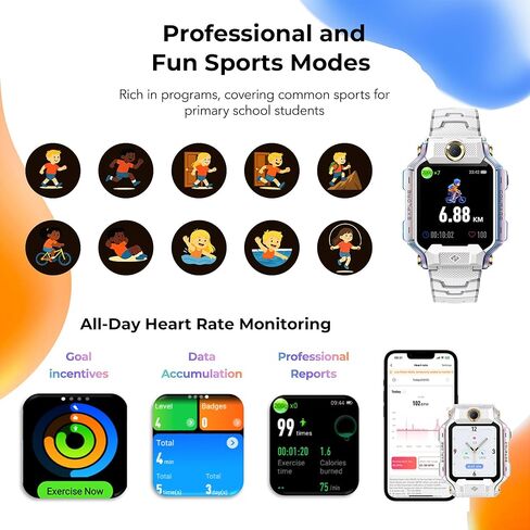 imoo Watch Phone X10 4G Kids Smart Watch with GPS Tracker & Dual Flip Cameras – IP68 Waterproof Smartwatch Phone for Kids Video Call, SOS, School Mode, and Mood Monitoring-Pink in Saudi Arabia