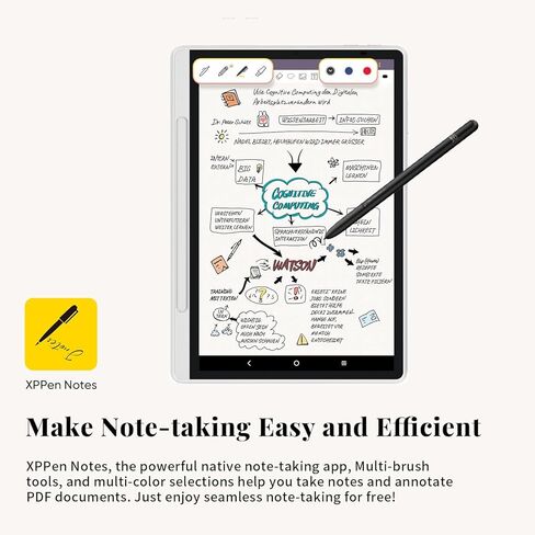 XPPen 3 in 1 Color Digital Notebook 10.95'' Paper Note Taking Tablet & XPPen Replacement Felt Nibs for X3 Pro Pencil Magic Note Pad in Saudi Arabia