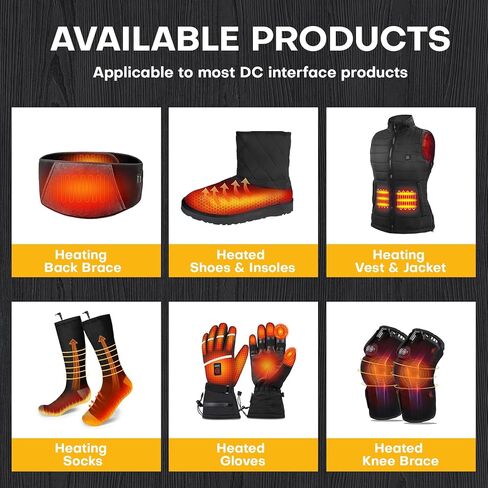 بطارية 3000 مللي أمبير 7.4 فولت للقفازات الساخنة، مجموعة استبدال ليثيوم بوليمر قابلة لإعادة الشحن متوافقة مع القفازات التي تدعم مقبس تيار مستمر أنثى، عبوتان in Kuwait