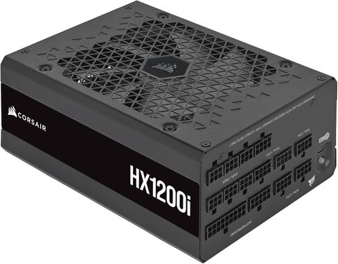 Corsair HX1200i مصدر طاقة ATX وحدات كاملة منخفضة الضوضاء - متوافق مع ATX 3.1 وPCIe 5.1 - مروحة تحمل ديناميكية سائلة - كفاءة بلاتينية 80 بلس - أسود (متجدد) in Kuwait