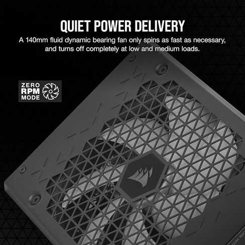 Corsair HX1200i مصدر طاقة ATX وحدات كاملة منخفضة الضوضاء - متوافق مع ATX 3.1 وPCIe 5.1 - مروحة تحمل ديناميكية سائلة - كفاءة بلاتينية 80 بلس - أسود (متجدد) in Kuwait