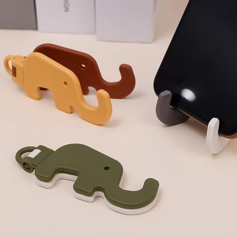 Cute Cartoon Phone Holder Desktop Tablet Stand Mount Keychain Pendant Portable Mini Kickstand Holders in Saudi Arabia