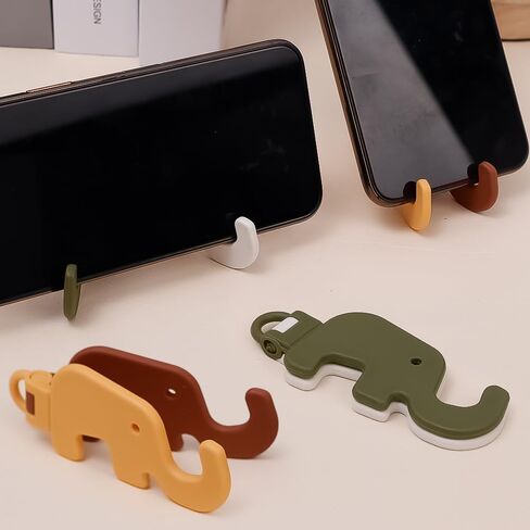 Cute Cartoon Phone Holder Desktop Tablet Stand Mount Keychain Pendant Portable Mini Kickstand Holders in Saudi Arabia