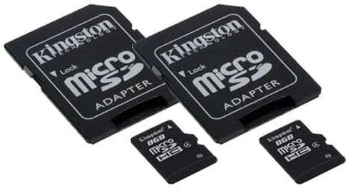 HUBSAN H501S X4 FPV Quadcopter Drone Memory Card 2 x 8GB microSDHC Memory Card with SD Adapter (2 Pack) in Saudi Arabia