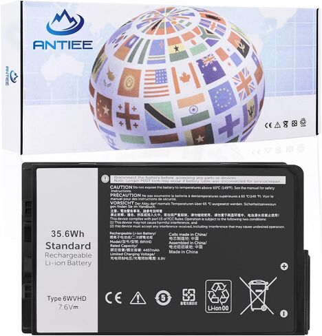 6WVHD 35.6Wh Laptop Battery Replacement for DELL Latitude 7230 Rugged Extreme Tablet T06H T06H001 Series FNW8F 0VDDJY VDDJY 0JM6CX JM6CX 451-BDDY 7.6V 4457mAh in Saudi Arabia