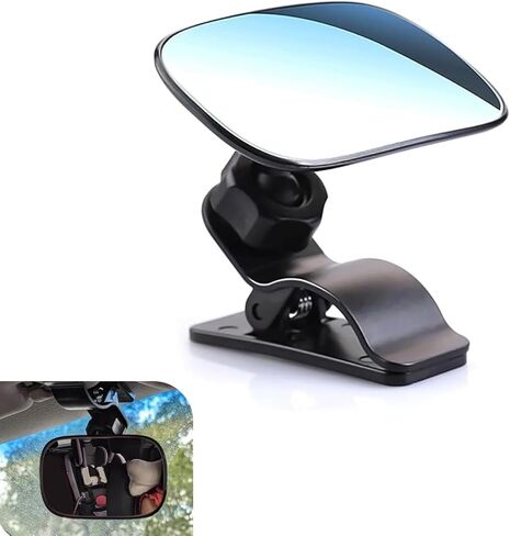 Car Interior Rearview Baby Mirror, 360° Rotation Safety Auto Seat Mirror, Kids Car Accessories, Universal for Observing Infant Toddler Child Children Backseat Adjustable Rearview in Saudi Arabia