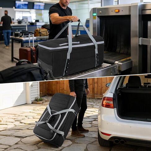 Car Seat Travel Bag with Wheels Compatible with UPPAbaby Aria and Mesa, Infant Padded Car Seat Carrier for Airport, Car Seat Gate Check Bag for Travel with Luggage Tag, Black, Bag Only in Saudi Arabia