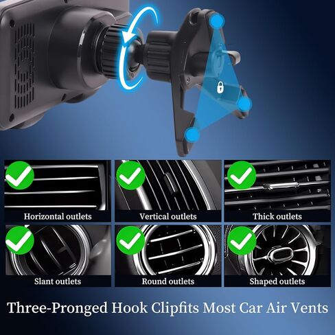Wireless Car Charge, 2 in 1 Auto Rotating Car Phone Holder, 15 Watt Dual Coil Wireless Fast Charging Phone Mount for Samsung Galaxy Z Fold 7/6/5/4/3/2 and Small ipad and iPhone in Kuwait