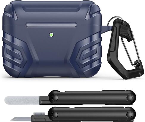 حافظة MoKo لجهاز AirPods Pro 3 (2025)، حافظة رائعة متوافقة مع Apple AirPods Pro الجيل الثالث، غطاء حماية كامل مقاوم للصدمات من مادة TPU مع مجموعة منظف وسلسلة مفاتيح، أسود in Kuwait
