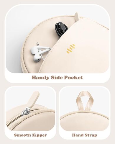 Headphone Case Soft for JBL Tune 510BT/520BT/500BT/720BT/Sony WH-CH520/510/720/BERIBES/SoundCore/Bose/TOZO/KVIDIO/JLab,Upgraded Fabric Ultra-Thin Headphones Bag Travel Carrying Universal (Beige) in Saudi Arabia