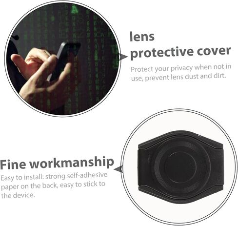 NUOBESTY 5Pcs Webcam Privacy Covers Durable Camera Protection for Laptops Electronics Easy Installation Compact Design Black Security Caps for Privacy Protection in Saudi Arabia