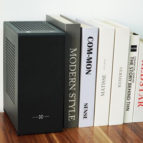 A1P Mini-ITX Case, Micro ITX PC Case, Mini Computer Case in Black Color, Full Aluminum Small Gaming Case with 3.0 Dual Reverse PCI Riser Cable in Saudi Arabia