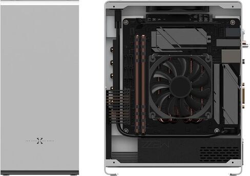 A1P Mini-ITX Case, Micro ITX PC Case, Mini Computer Case in Black Color, Full Aluminum Small Gaming Case with 3.0 Dual Reverse PCI Riser Cable in Saudi Arabia
