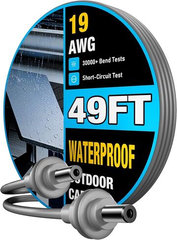 كابل طاقة Starlink Mini DC، سلك 15M/49FT DC إلى DC، مقاوم للماء ومقاوم للطقس، متين وشديد التحمل، مصدر طاقة Starlink Mini، ملحقات Starlink Mini للمنزل الخارجي، 49FT in Kuwait