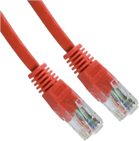 5ft - CAT5e Ethernet Network LAN Router Patch Cable Cord سلك 350 ميجا هرتز RJ45 سلك عالمي متعدد الاستخدامات باللون الأحمر متين وموثوق، جزء بديل للأجهزة المنزلية، مكون صيانة ترقية in Kuwait