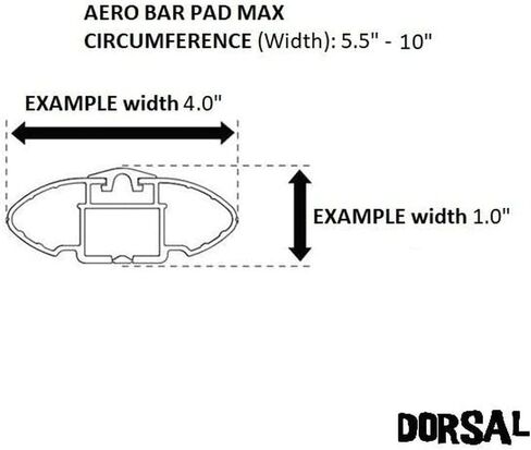 DORSAL Aero Roof Rack Pads with 15 ft Surf Straps - Pack of 4 for Car Surfboard Kayak SUP Long Polyester 28" Inch Black in Saudi Arabia