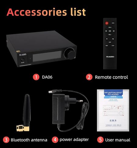 FX-Audio- DA06 MQA Full Expansion Audio Decoder Dual AKM4493SEQ XU316 768kHz/32Bit DSD512 Hi-Res True Balanced DAC with Remote Control in Saudi Arabia