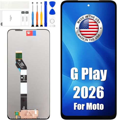 قطعة غيار شاشة G Play 2026 لجهاز Motorola Moto G Play 2026 5G XT2615-1 XT2615-2 XT2615 6.7 بوصة شاشة LCD تعمل باللمس مجموعة رقمنة الإصلاح مع أدوات in Saudi Arabia