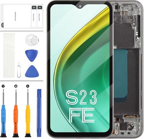 استبدال شاشة TFT لهاتف Samsung Galaxy S23 FE 5G S711 S711U S711W شاشة LCD تعمل باللمس مع أدوات سوداء مع إطار - وليس بصمة الإصبع in Saudi Arabia