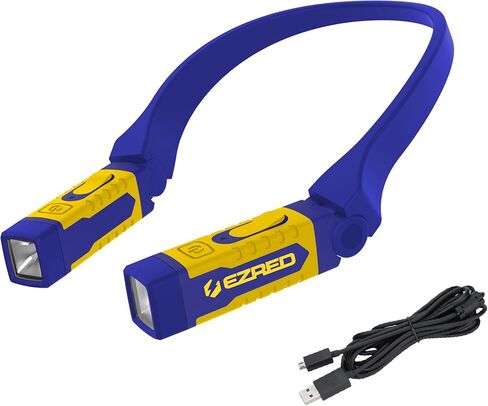 EZRED Anywear مصباح الرقبة القابل لإعادة الشحن للإضاءة بدون استخدام اليدين - NP25، ضوء مثالي للميكانيكا، والتخييم، والصيد، والمشروعات اليدوية، والقراءة in Kuwait