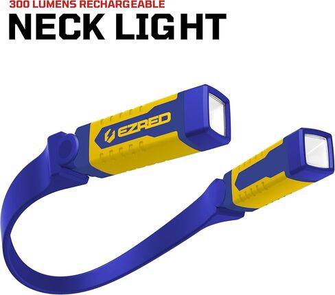 EZRED Anywear مصباح الرقبة القابل لإعادة الشحن للإضاءة بدون استخدام اليدين - NP25، ضوء مثالي للميكانيكا، والتخييم، والصيد، والمشروعات اليدوية، والقراءة in Kuwait