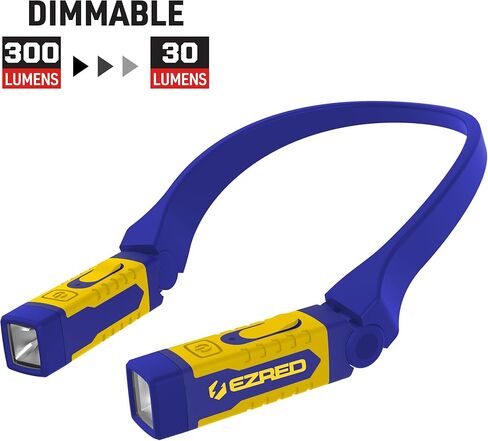 EZRED Anywear مصباح الرقبة القابل لإعادة الشحن للإضاءة بدون استخدام اليدين - NP25، ضوء مثالي للميكانيكا، والتخييم، والصيد، والمشروعات اليدوية، والقراءة in Kuwait