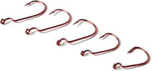 50Pcs Carbon Steel Fishing Hooks Freshwater, 5 Sizes Fishing Hooks with Portable Plastic Box in Saudi Arabia