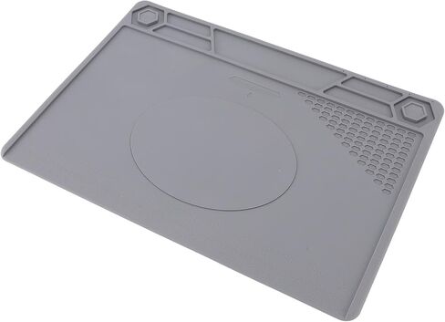 Heat Insulation Silicone Repair Mat with Scale Ruler and Screw Position Anti Slip Multifunctional for Soldering Iron Phone Computer Repair Damage 932℉ Caused Temperature in Saudi Arabia