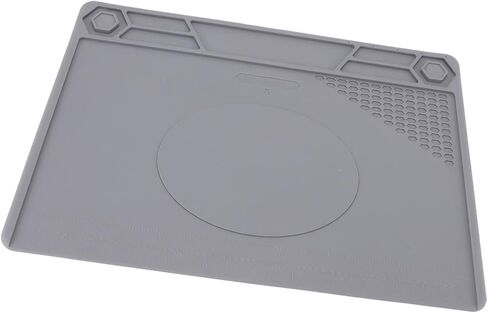 Heat Insulation Silicone Repair Mat with Scale Ruler and Screw Position Anti Slip Multifunctional for Soldering Iron Phone Computer Repair Damage 932℉ Caused Temperature in Saudi Arabia