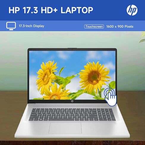 HP 17.3'' Computer-Window 11 Touchscreen Laptop for Business & Home, 8-Cores Intel i3-N305, 8GB RAM, 128GB eMMC, 720 HD Webcam, Full Keyboard, Wi-Fi 6, 1 Year Office 365 in Saudi Arabia