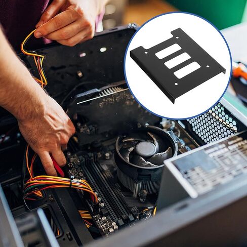 12 قطعة من 2.5 بوصة إلى 3.5 بوصة SSD إلى حامل تثبيت القرص الصلب، صينية محول للكمبيوتر المكتبي، محول خليج محرك الأقراص الداخلي المتوافق مع Sata SSD in Kuwait