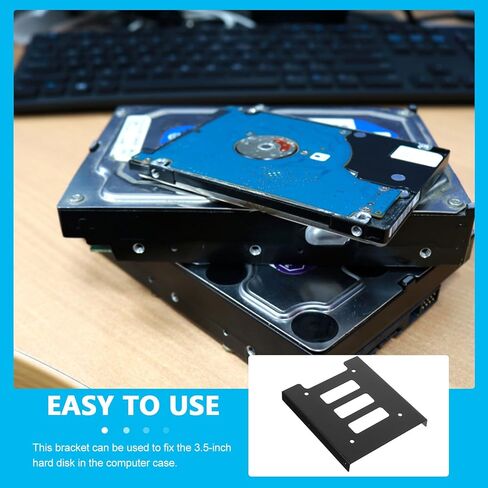 12 قطعة من 2.5 بوصة إلى 3.5 بوصة SSD إلى حامل تثبيت القرص الصلب، صينية محول للكمبيوتر المكتبي، محول خليج محرك الأقراص الداخلي المتوافق مع Sata SSD in Kuwait