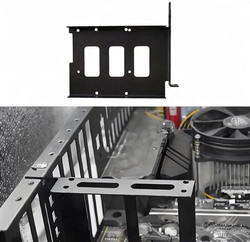 مجموعة تركيب محرك الأقراص الداخلية لمحول Drive Bay لـ PCI SSD HDD، محول SSD معدني قوي، دعامة تثبيت HDD - 3.5 بوصة أسود in Kuwait