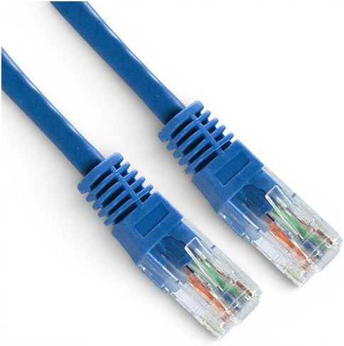 25 Pack Lot - 1ft CAT5e Ethernet Network LAN Router Patch Cable Cord Wire Blue Versatile Universal Cord Durable Reliable Replacement Part Home Appliance Upgrade Maintenance Component in Saudi Arabia