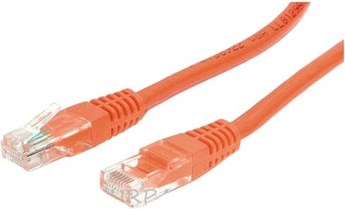 2ft CAT5e Ethernet Network LAN Router Patch Cable Cord Wire 350 MHz RJ45 Orange Versatile Universal Cord Durable Reliable Replacement Part Home Appliance Upgrade Maintenance Component in Saudi Arabia