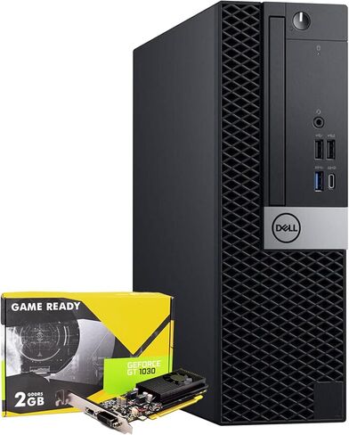 Dell Gaming PC Desktop PC 5060 (SFF) with GeForce GT1030 2GB DDR5 Graphics | Hexa Core i5 8th Gen Up to 4.1Ghz | 32GB DDR4 RAM 512GB SSD Storage | 4K Support | Windows 11 Pro -64 bit (Renewed) in Kuwait