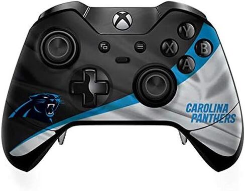 ملصق Skinit المخصص للألعاب متوافق مع وحدة تحكم Xbox One Elite - تصميم Carolina Panthers مرخص رسميًا من NFL in Kuwait