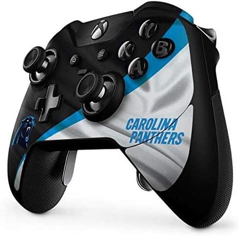 ملصق Skinit المخصص للألعاب متوافق مع وحدة تحكم Xbox One Elite - تصميم Carolina Panthers مرخص رسميًا من NFL in Kuwait