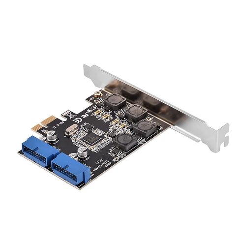 بطاقة توسيع Keenso PCIeUSB 3.0 مع 2 منفذ رأس 19pine للكمبيوتر المكتبي الداخلي المنخفض، تشغيل مستقر لعشاق الألعاب in Kuwait