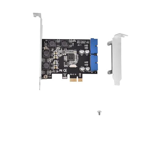 بطاقة توسيع Keenso PCIeUSB 3.0 مع 2 منفذ رأس 19pine للكمبيوتر المكتبي الداخلي المنخفض، تشغيل مستقر لعشاق الألعاب in Kuwait