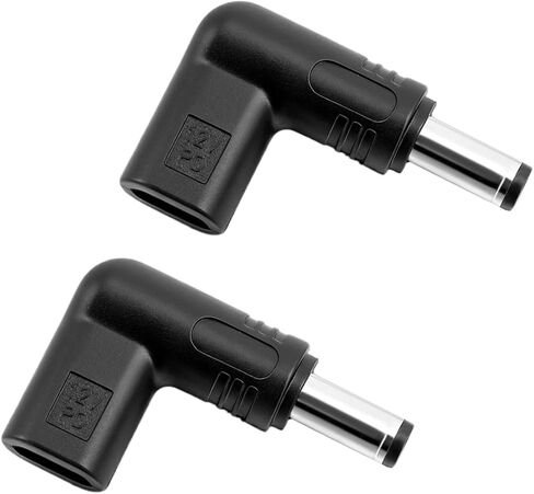 2 PCS USB Type C to 12V DC 5.5 mm x 2.1 mm Power Adapter, 90 Degree Angled Female USB C to Male DC Male Connector Plug Computer Cable Adapters for Router, Speaker, LED Light, Camera Charger Converter in Saudi Arabia