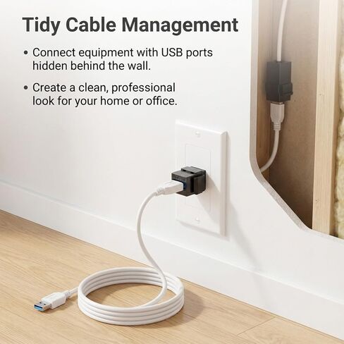 5 قطع USB Keystone Jack Insert، أسود Usb3.0 أنثى إلى أنثى USB محول Usb3.0 كيستون أنثى مقرنة إدراج موصل إضافي للوحة محول منفذ شاحن الحائط in Saudi Arabia