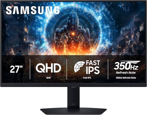 شاشة الألعاب Samsung Odyssey G6 G60F QHD مقاس 27 بوصة، معدل تحديث 350 هرتز، لوحة IPS سريعة، VESA DisplayHDR™ 400، متوافق مع NVIDIA G-Sync، AMD FreeSync™ Premium، حامل مريح، LS27FG60DENXZA in Saudi Arabia