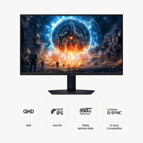 شاشة الألعاب Samsung Odyssey G6 G60F QHD مقاس 27 بوصة، معدل تحديث 350 هرتز، لوحة IPS سريعة، VESA DisplayHDR™ 400، متوافق مع NVIDIA G-Sync، AMD FreeSync™ Premium، حامل مريح، LS27FG60DENXZA in Saudi Arabia