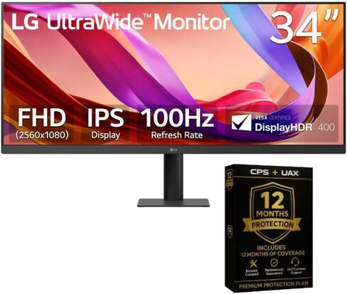 LG 34U511ABKIT1 34 inch UltraWide IPS WFHD Computer Monitor 2560x1080 100Hz 5ms 178 Degree Viewing Angle 400 Nits Brig in Saudi Arabia